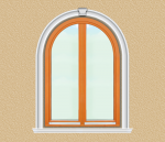 BD01 Boltíves ablak díszítése polisztirol díszléccel
