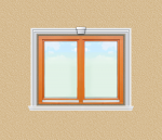 ED01 ablak díszítése egyféle polisztirol díszléccel